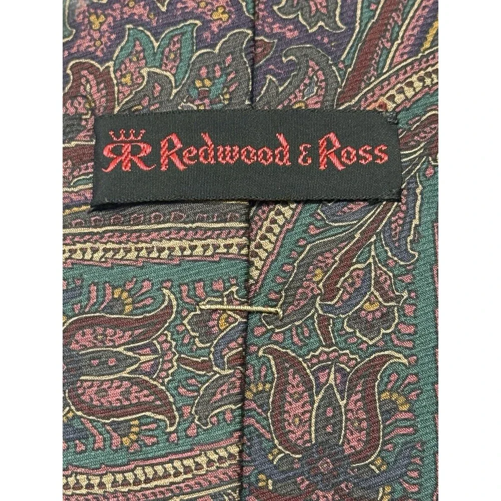 Vintage Redwood & Ross Robert Talbott Lot of 2 Silk Paisley Ties Italy USA
